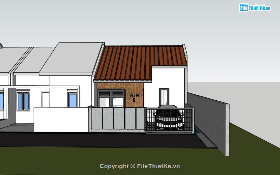 nhà cấp 4,su nhà cấp 4,sketchup nhà cấp 4