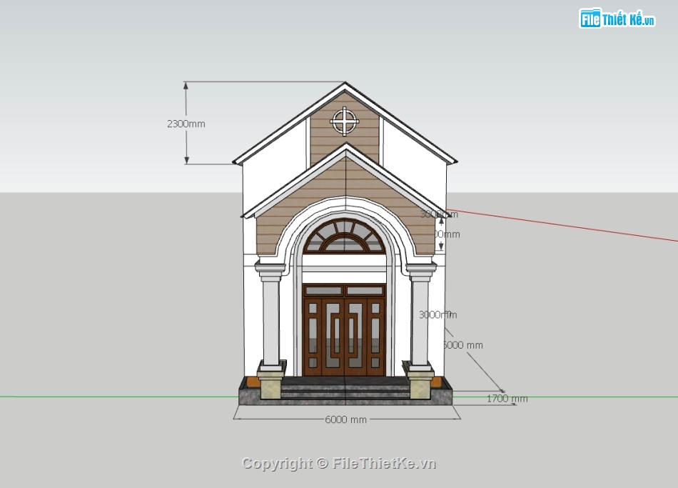 nhà cấp 4,sketchup nhà cấp 4,su nhà cấp 4