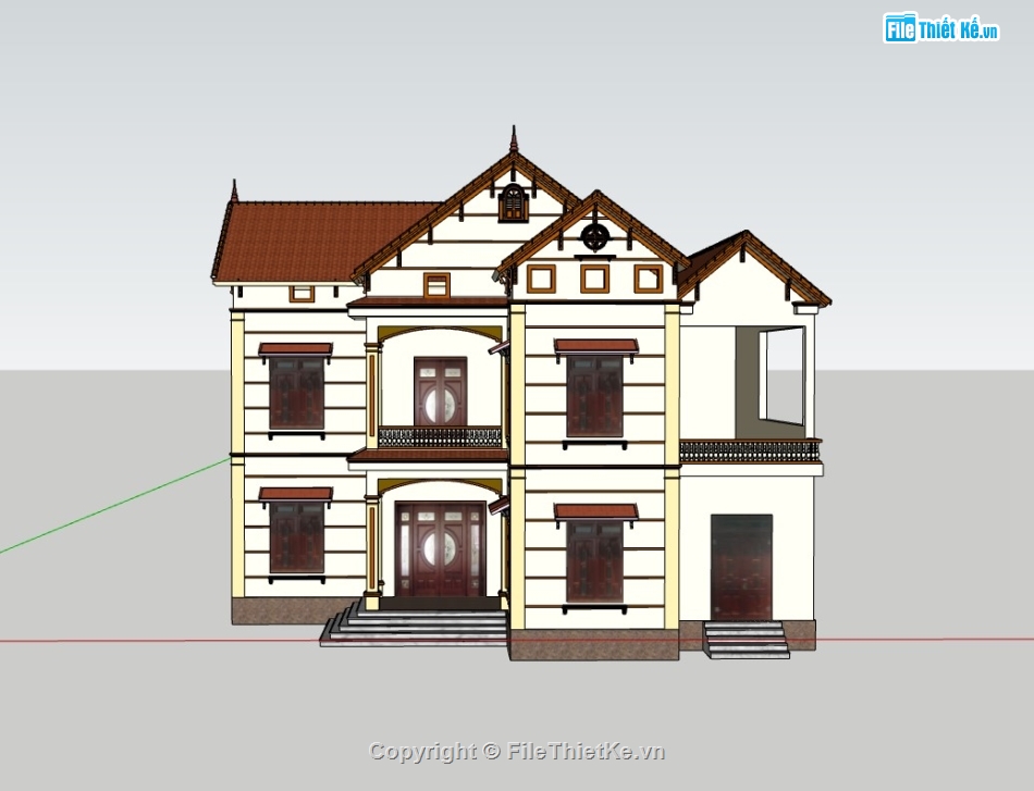 nhà phố 2 tầng,su nhà phố,sketchup nhà phố,su nhà phố 2 tầng