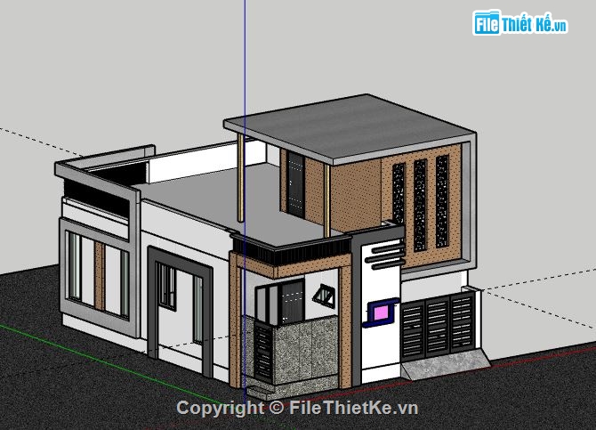 Nhà phố 2 tầng,model su nhà phố 2 tầng,file su nhà phố 2 tầng