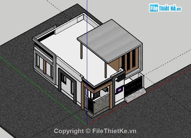 Nhà phố 2 tầng,model su nhà phố 2 tầng,file su nhà phố 2 tầng