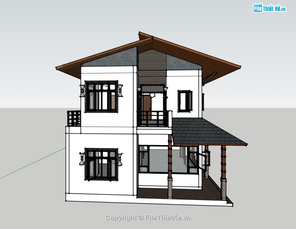 su nhà phố,sketchup nhà phố,su nhà phố 2 tầng,sketchup nhà phố 2 tầng,nhà phố 2 tầng