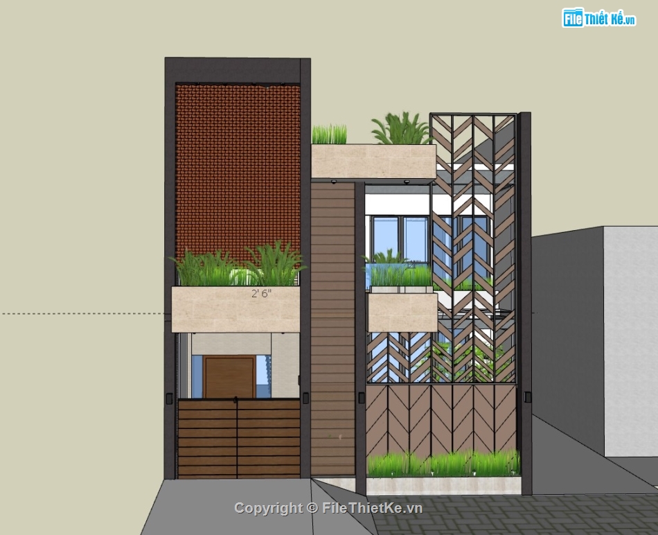 nhà phố 1 tầng,su nhà phố,sketchup nhà phố,su nhà  phố 2 tầng,sketchup nhà phố 2 tầng