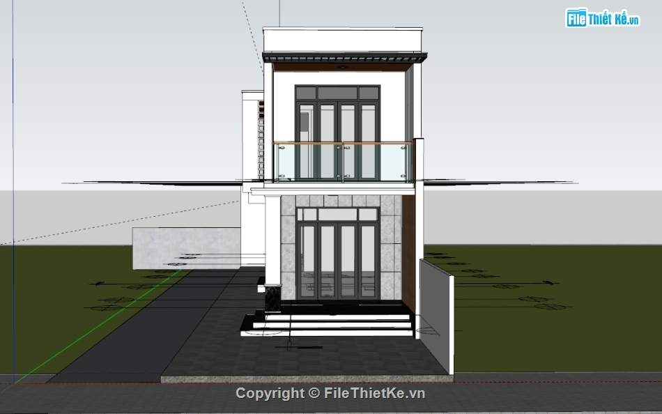 nhà 2 tầng,nhà phố,model nhà phố