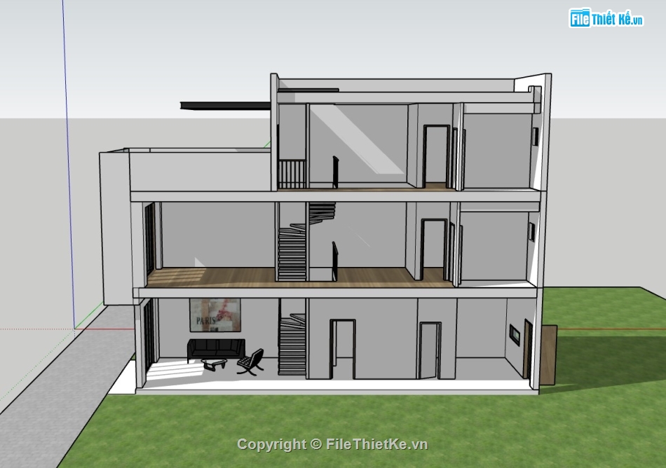 nhà phố 3 tầng,su nhà phố,sketchup nhà phố,su nhà phố 3 tầng,sketchup nhà phố 3 tầng