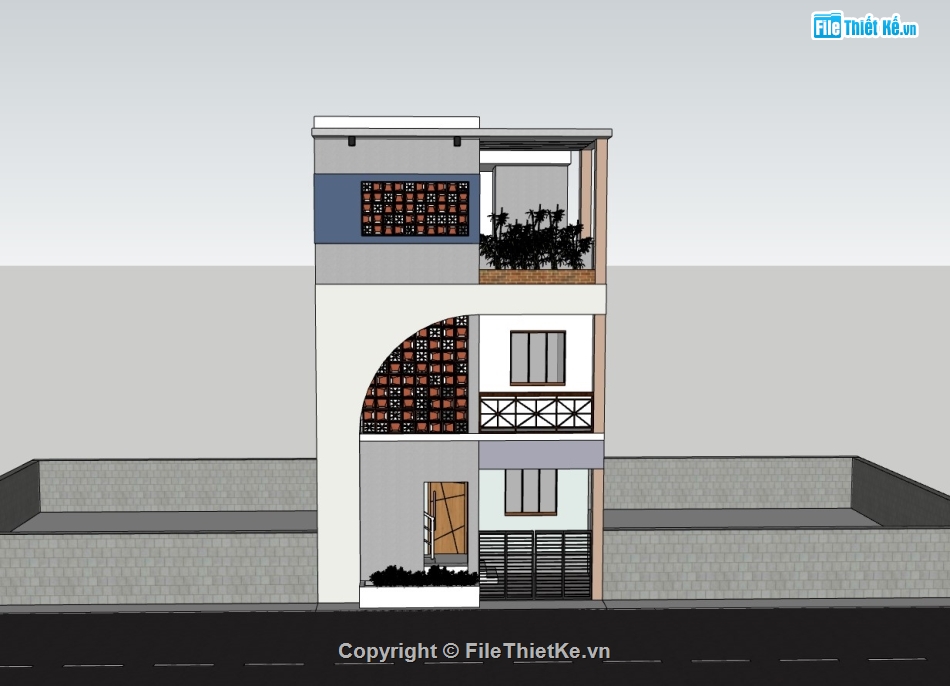 nhà phố 3 tầng,su nhà phố,sketchup nhà phố,su nhà phố 3 tầng,sketchup nhà phố 3 tầng