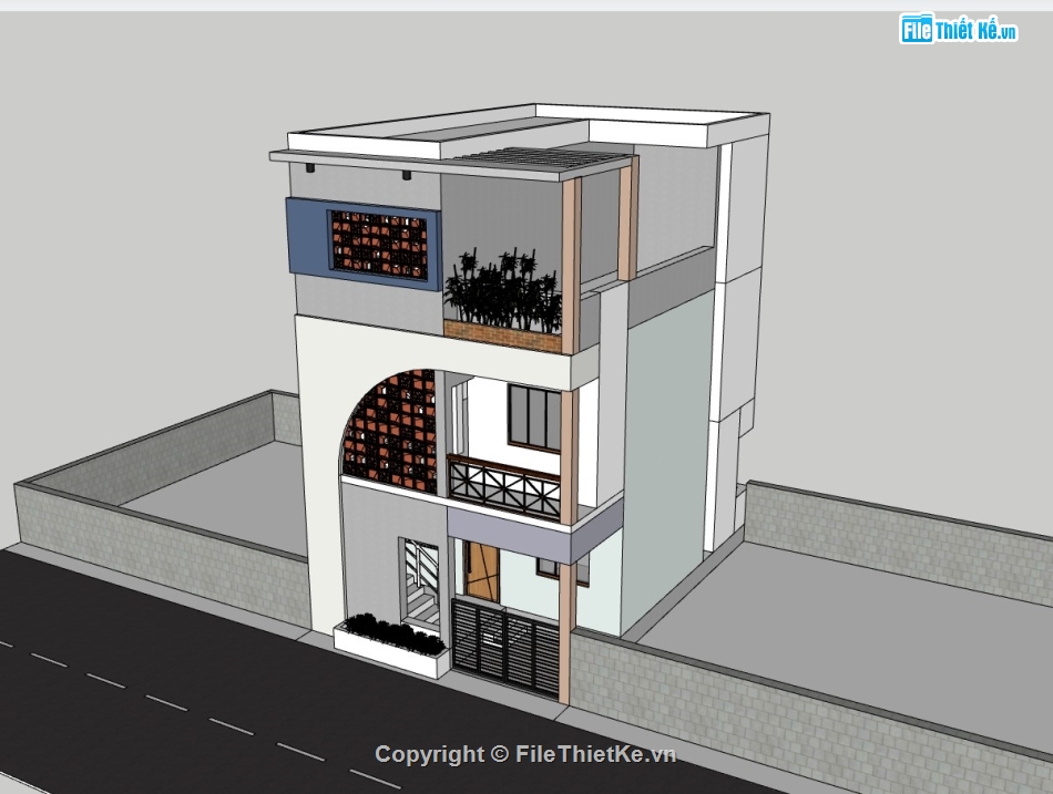 nhà phố 3 tầng,su nhà phố,sketchup nhà phố,su nhà phố 3 tầng,sketchup nhà phố 3 tầng