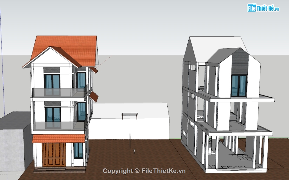 nhà phố,model nhà phố,nhà phố 3 tầng