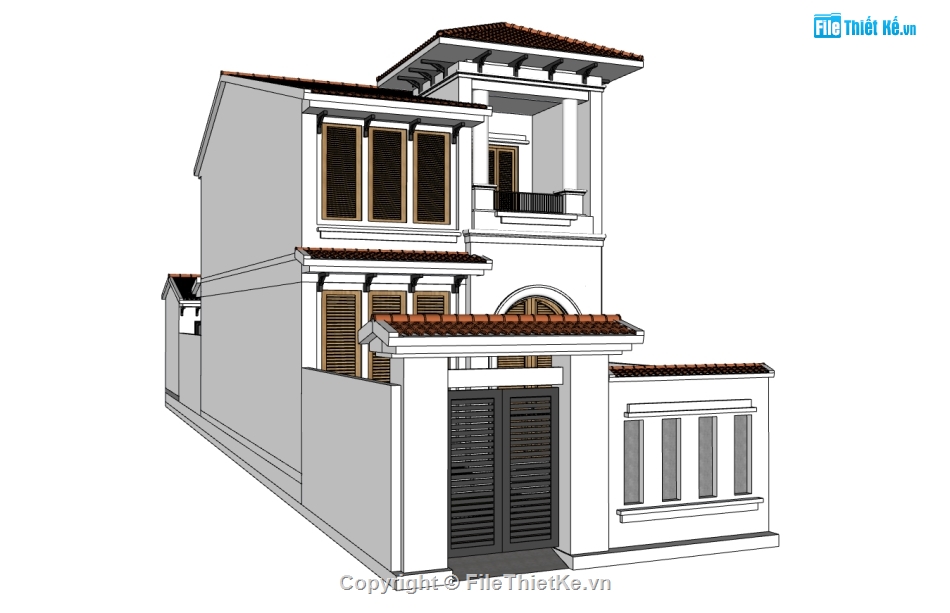 nhà phố  5x25m,su nhà phố,sketchup nhà phố