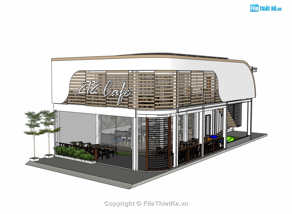 quán cafe,su quán cafe,quán cafe su,sketchup quán cafe