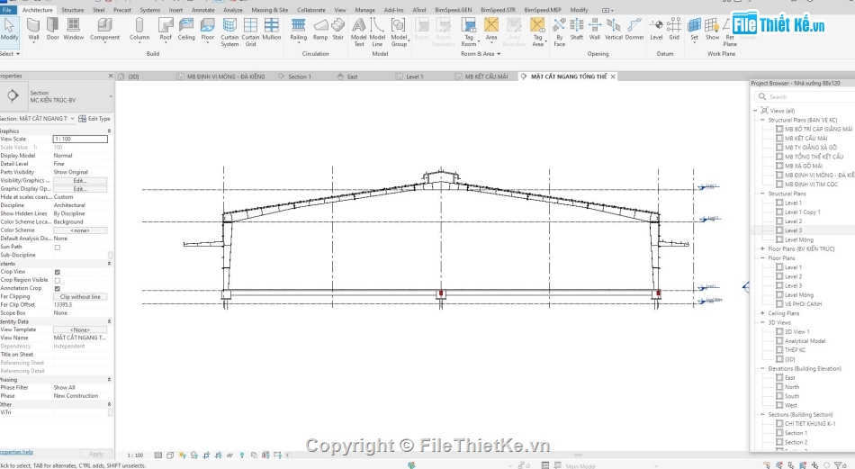 nhà xưởng,khung nhà xưởng,Revit nhà xưởng