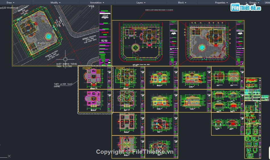 mẫu biệt thự,cad biệt thự,hồ sơ villa,cad villa,autocad villa