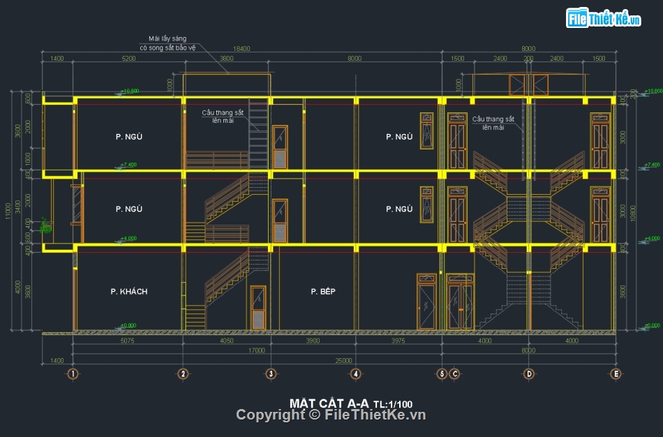 Nhà phố 3 tầng,Bản vẽ nhà phố 3 tầng,Nhà phố 3 tầng 4x17m,Nhà phố 3 tầng 4x13m,Autocad nhà phố 3 tầng,File cad nhà phố 3 tầng