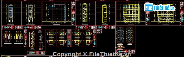 nhà nghỉ 7 tầng 6x20m,file sketchup nhà nghỉ 7 tầng,kiến trúc nhà nghỉ 7 tầng,kết cấu nhà nghỉ 7 tầng,bản vẽ nhà nghỉ 7 tầng