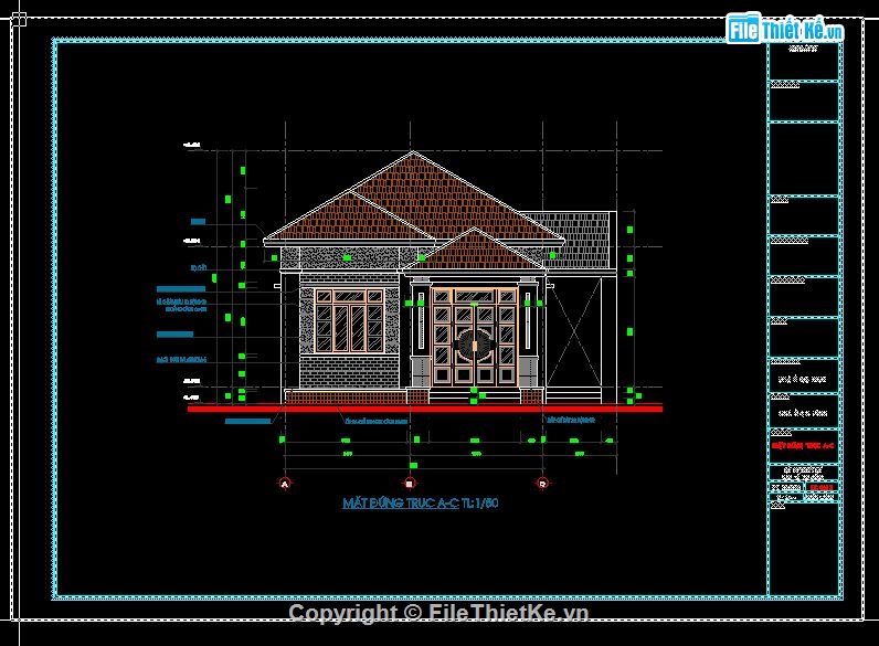 biệt thự 1 tầng,bản vẽ biệt thự 1 tầng,thiết kế biệt thự 1 tầng,biệt thự 1 tầng mái nhật