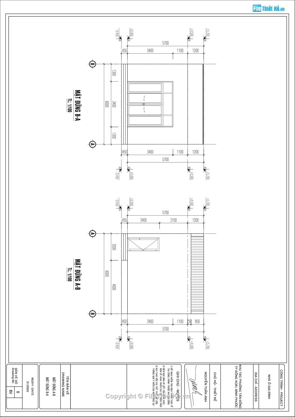 cấp phép,cấp phép xây dựng,bản vẽ cấp phép xây dựng,Hồ sơ bản vẽ cấp phép xây dựng nhà ở liền kề