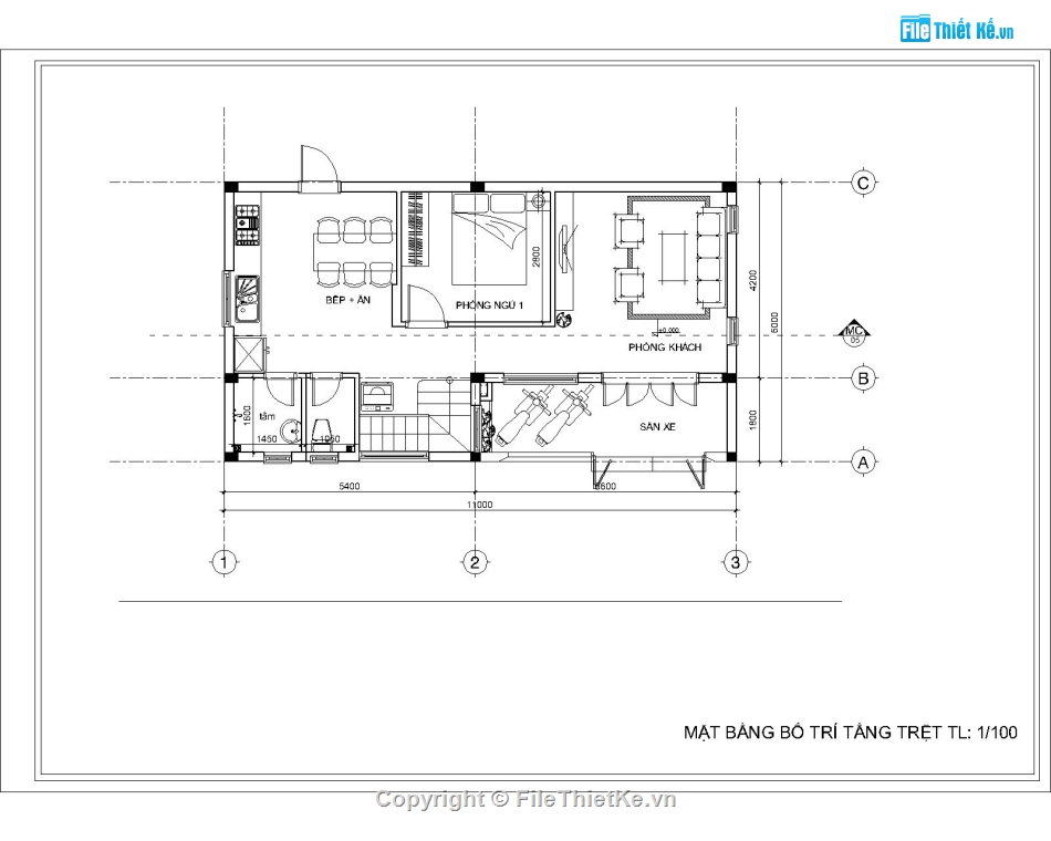 nha pho 6x11m,nha 2 tang,ho so thi cong,kết cấu nhà phố,Sketchup,Kiến trúc