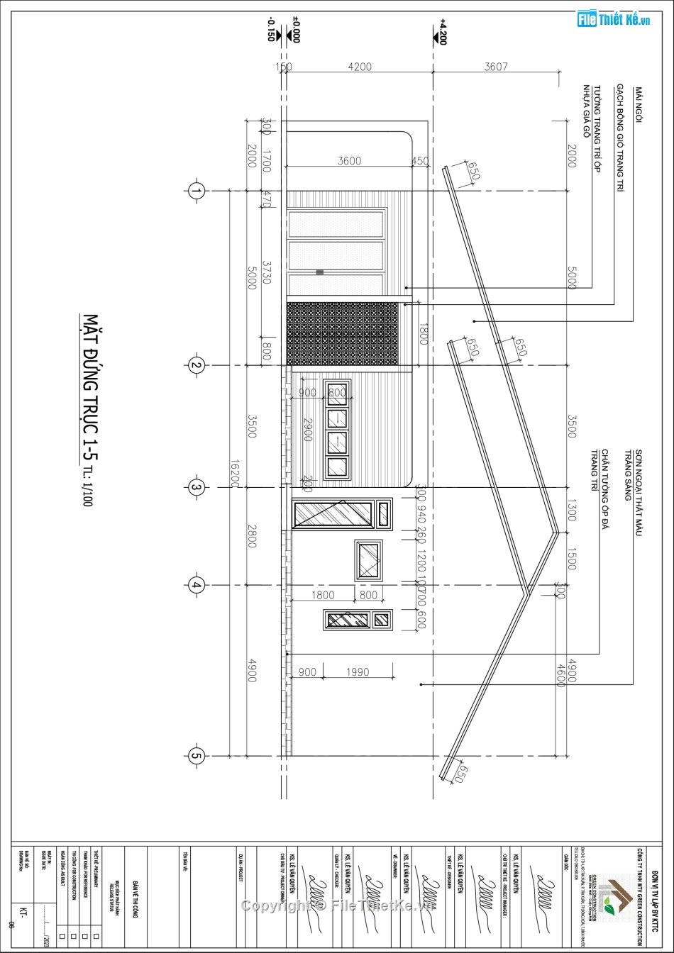 nhà cấp 4,nhà cấp 4 sân vườn 16x6.5m,thiết kế nhà cấp 4