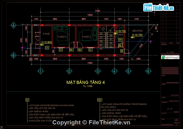 thiết kế nhà ở,nhà 4 tầng,Hồ sơ thiết kế,thiết kế công trình,ngôi nhà xanh