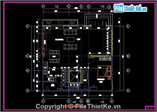 file cad nhà 2 tầng đẹp,kiến trúc nhà 2 tầng KC 5 tầng có thang máy,Nhà 2 tầng kt 10.7x10m có phối cảnh