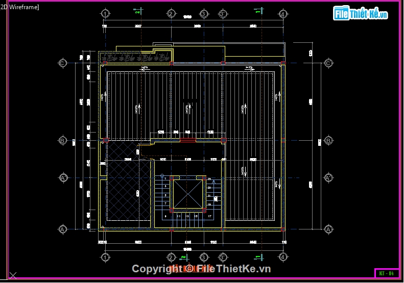 file cad nhà 2 tầng đẹp,kiến trúc nhà 2 tầng KC 5 tầng có thang máy,Nhà 2 tầng kt 10.7x10m có phối cảnh