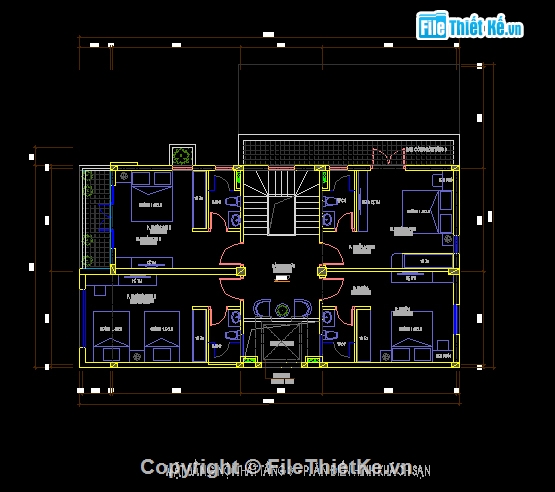 biệt thự hiện đại,biệt thự kích thước 8x16m,biệt thự 3 tầng,bản vẽ cad biệt thự 3 tầng