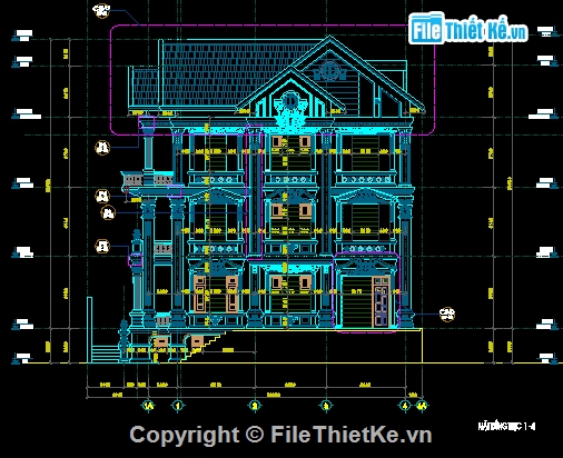 biệt thự mái thái,biệt thự tân cổ,Biệt thự tân cổ điển mái thái