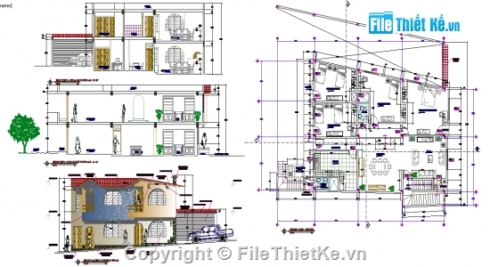 nhà hiện đại,chi tiết nhà ở,cad nhà đẹp