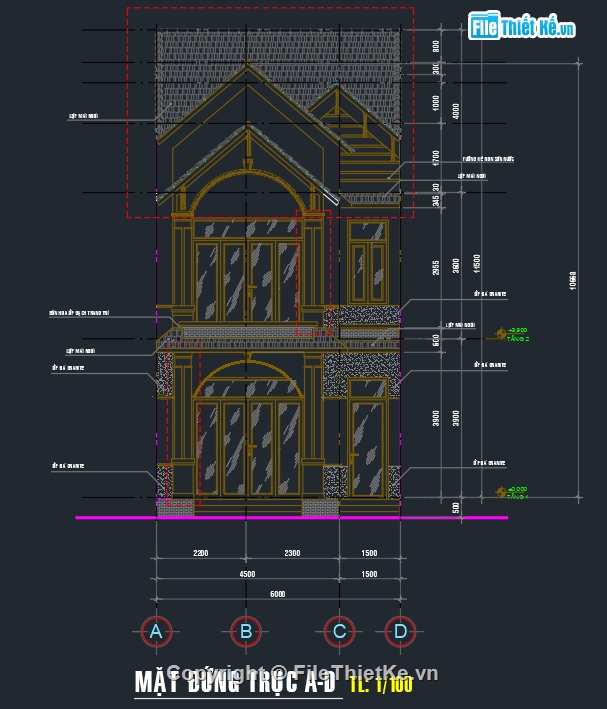 kiến trúc nhà phố 2 tầng,Thiết kế nhà phố 2 tầng,Bản vẽ nhà phố 2 tầng,File cad nhà phố 2 tầng