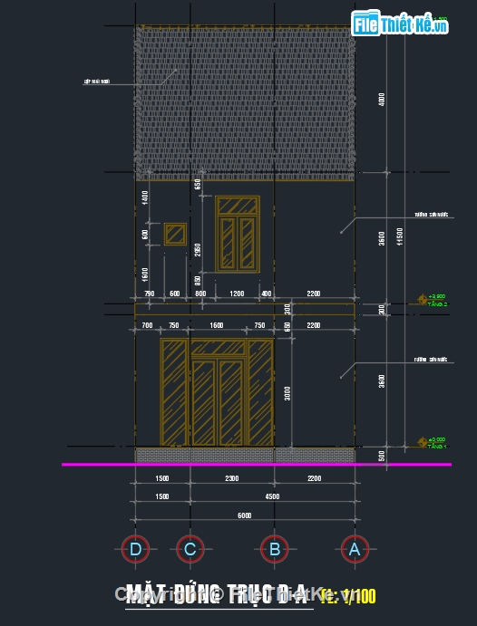 kiến trúc nhà phố 2 tầng,Thiết kế nhà phố 2 tầng,Bản vẽ nhà phố 2 tầng,File cad nhà phố 2 tầng