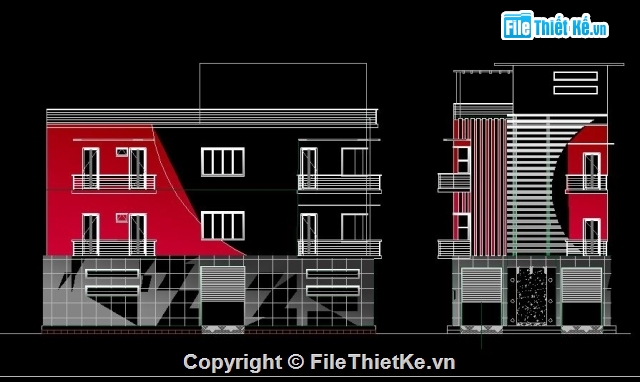 bản vẽ nhà nghỉ,thiết kế nhà nghỉ,mẫu nhà nghỉ đẹp,nhà nghỉ 8.8 x 18.7m