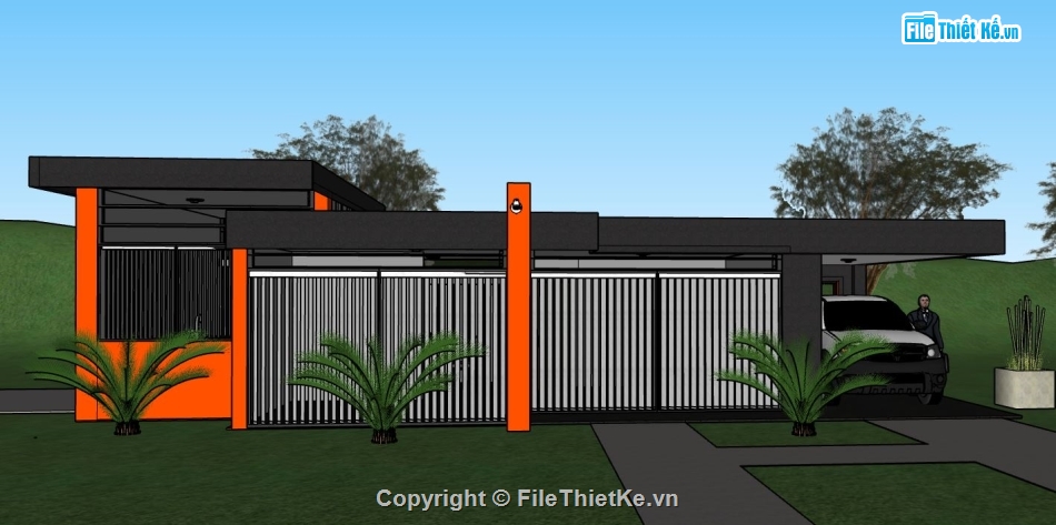 file su biệt thự,model su biệt thự,su biệt thự 1 tầng