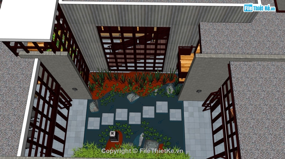 file su biệt thự,model su biệt thự,sketchup biệt thự