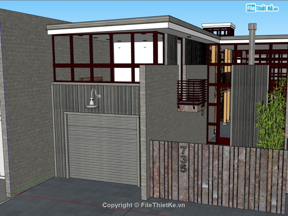 file su biệt thự,model su biệt thự,sketchup biệt thự