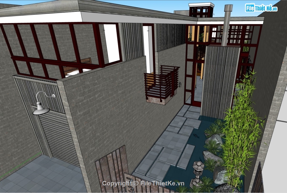 file su biệt thự,model su biệt thự,sketchup biệt thự