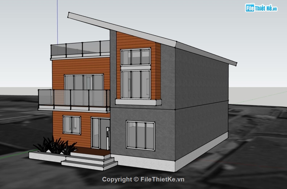 biệt thự 2 tầng,biệt thự sketchup,sketchup biệt thự,sketchup biệt thự 2 tầng hiện đại,sketchup biệt thự 2 tầng