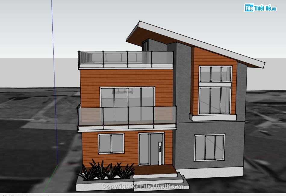 biệt thự 2 tầng,biệt thự sketchup,sketchup biệt thự,sketchup biệt thự 2 tầng hiện đại,sketchup biệt thự 2 tầng