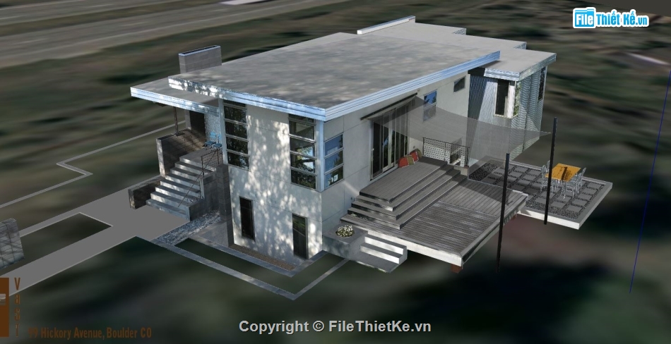 sketchup biệt thự,biệt thự sketchup,biệt thự hiện đại