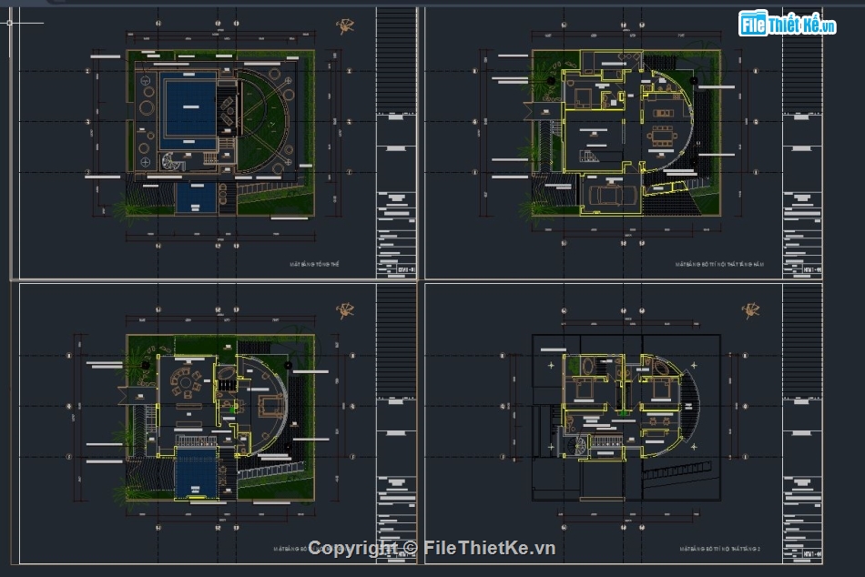 file cad biệt thự 3 tầng,biệt thự 3 tầng,bàn vẽ cad biệt thự