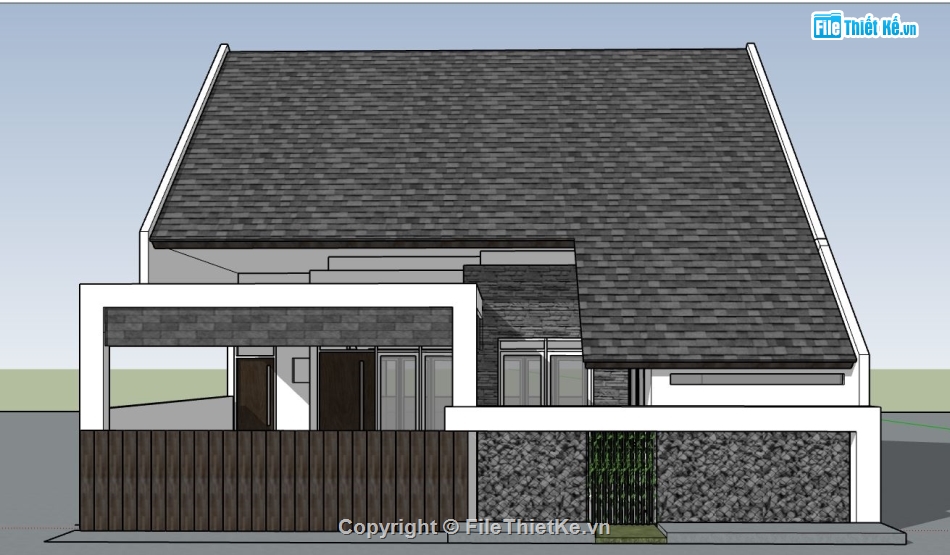 sketchup biệt thự,biệt thự  sketchup,biệt thự sketchup