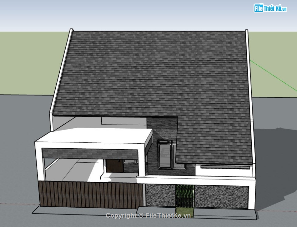 sketchup biệt thự,biệt thự  sketchup,biệt thự sketchup