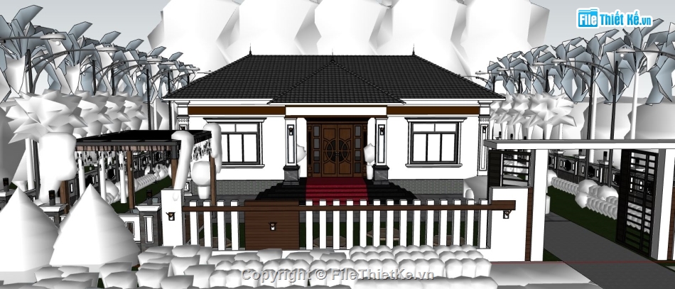 Mẫu biệt thự đẹp,sketchup biệt thự,biệt thự sketchup