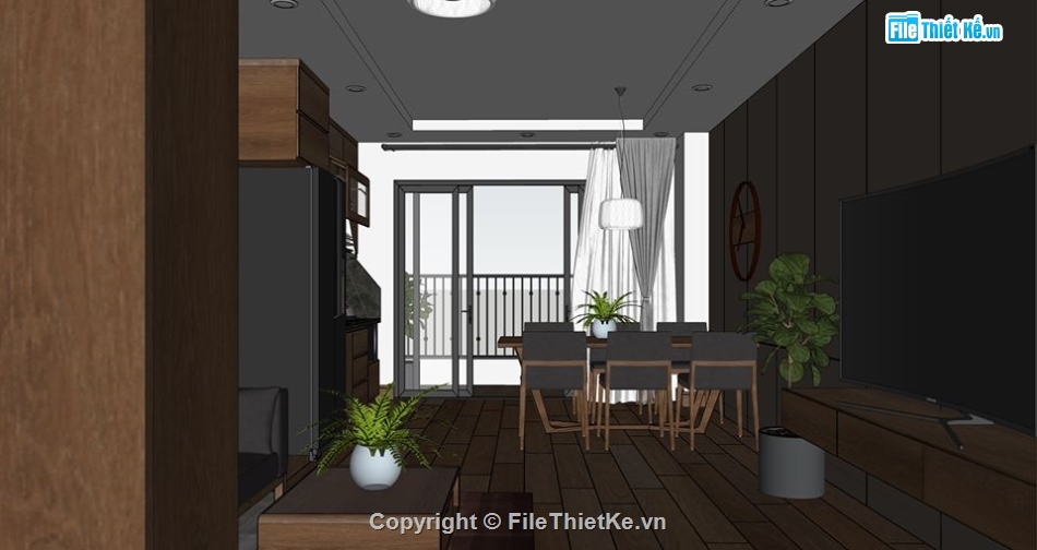 căn hộ chung cư,chung cư cao cấp,file sketchup căn hộ,model su căn hộ