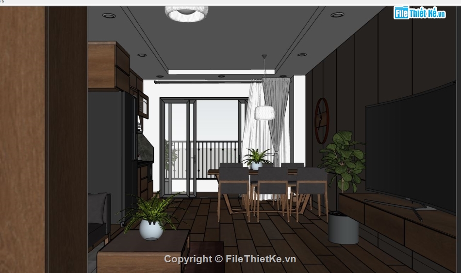 căn hộ chung cư,chung cư cao cấp,file sketchup căn hộ,model su căn hộ