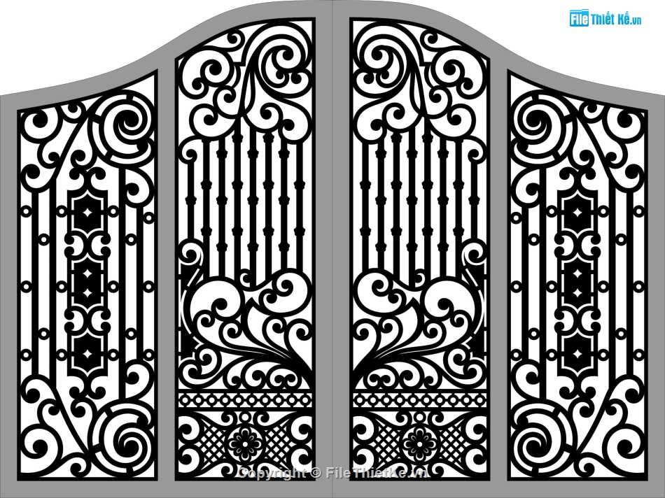 cổng phụ cnc,file cnc cổng 2 cánh,mẫu cổng cắt cnc đẹp