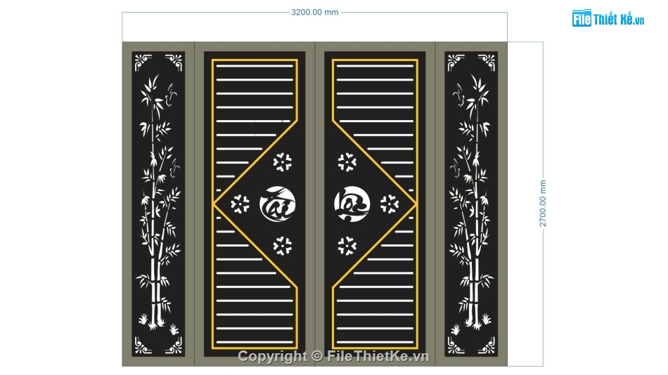 cổng trúc tài lộc cnc,file cnc cổng trúc tài lộc,mẫu cnc cổng trúc tài lộc