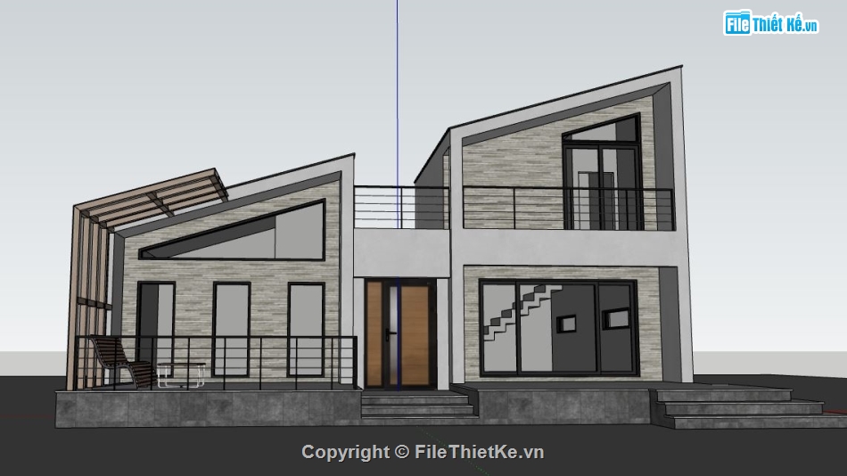 su nhà 2 tầng,model su nhà 2 tầng,sketchup nhà 2 tầng