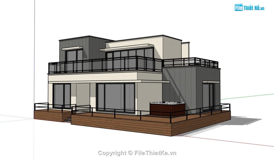 su nhà 2 tầng,model su nhà 2 tầng,file sketchup nhà 2 tầng