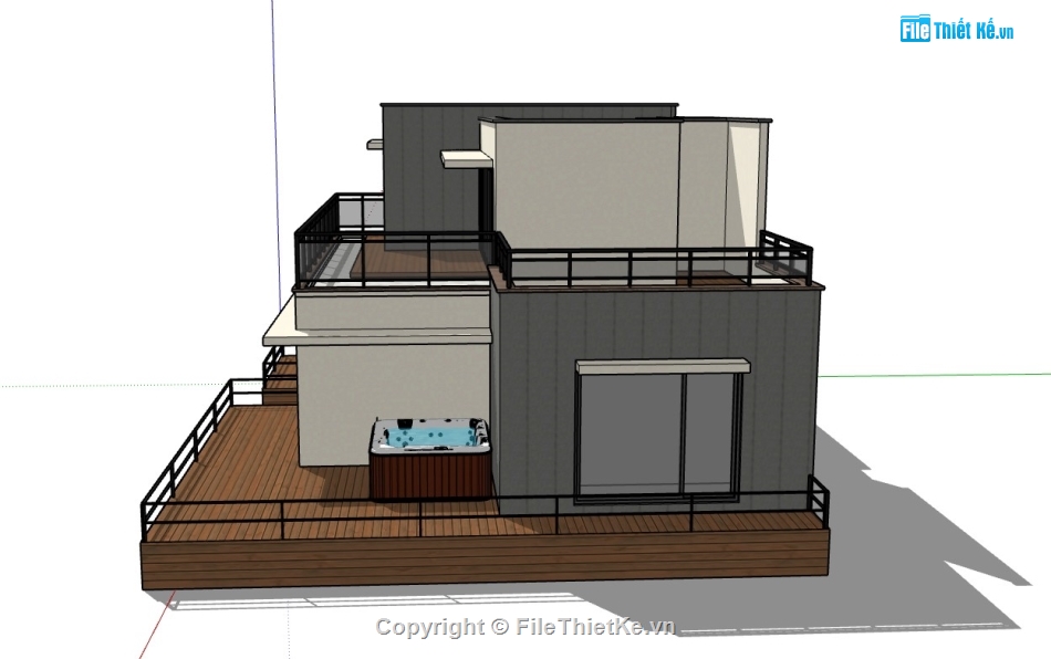 su nhà 2 tầng,model su nhà 2 tầng,file sketchup nhà 2 tầng