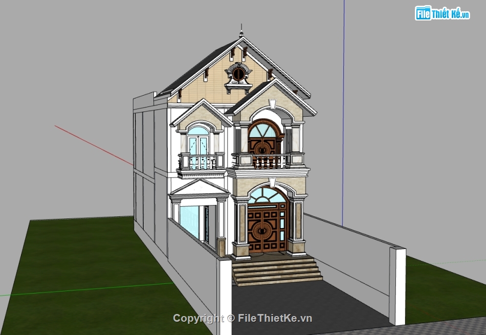 mẫu nhà 2 tầng,file su nhà 2 tầng,model su nhà 2 tầng